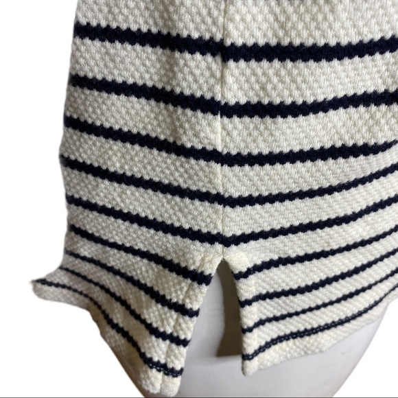 Talbots Top Stripes Grommet Laced Top Size 1X Fits Like 14 - Picture 3 of 7